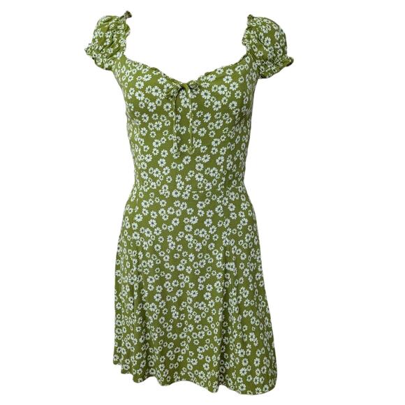 Reformation Pacey Green Floral Fennel Dress - Picture 4 of 16